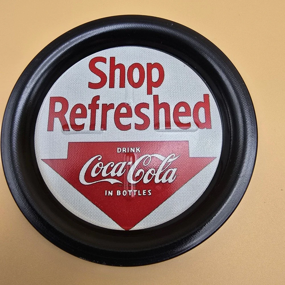 Vintage‎ 1994 Coca-Cola Mini Metal Trays Coasters Set of 3 Coke Advertising Art